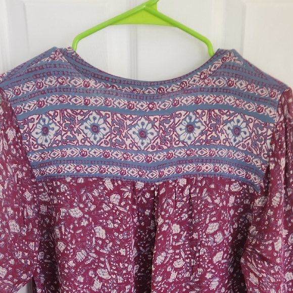 Lucky Brand Boho Floral Blouse - Picture 6 of 7